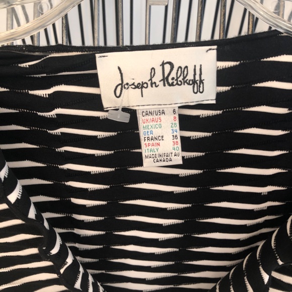 NWT Joseph Ribkoff Stretch Medium Black and White Classic Dress - Picture 3 of 5
